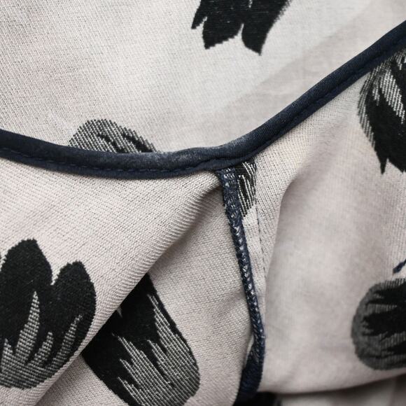 Lela Rose Navy Blue Textured Jacquard Spring Floral Top Size 8 - Picture 9 of 13